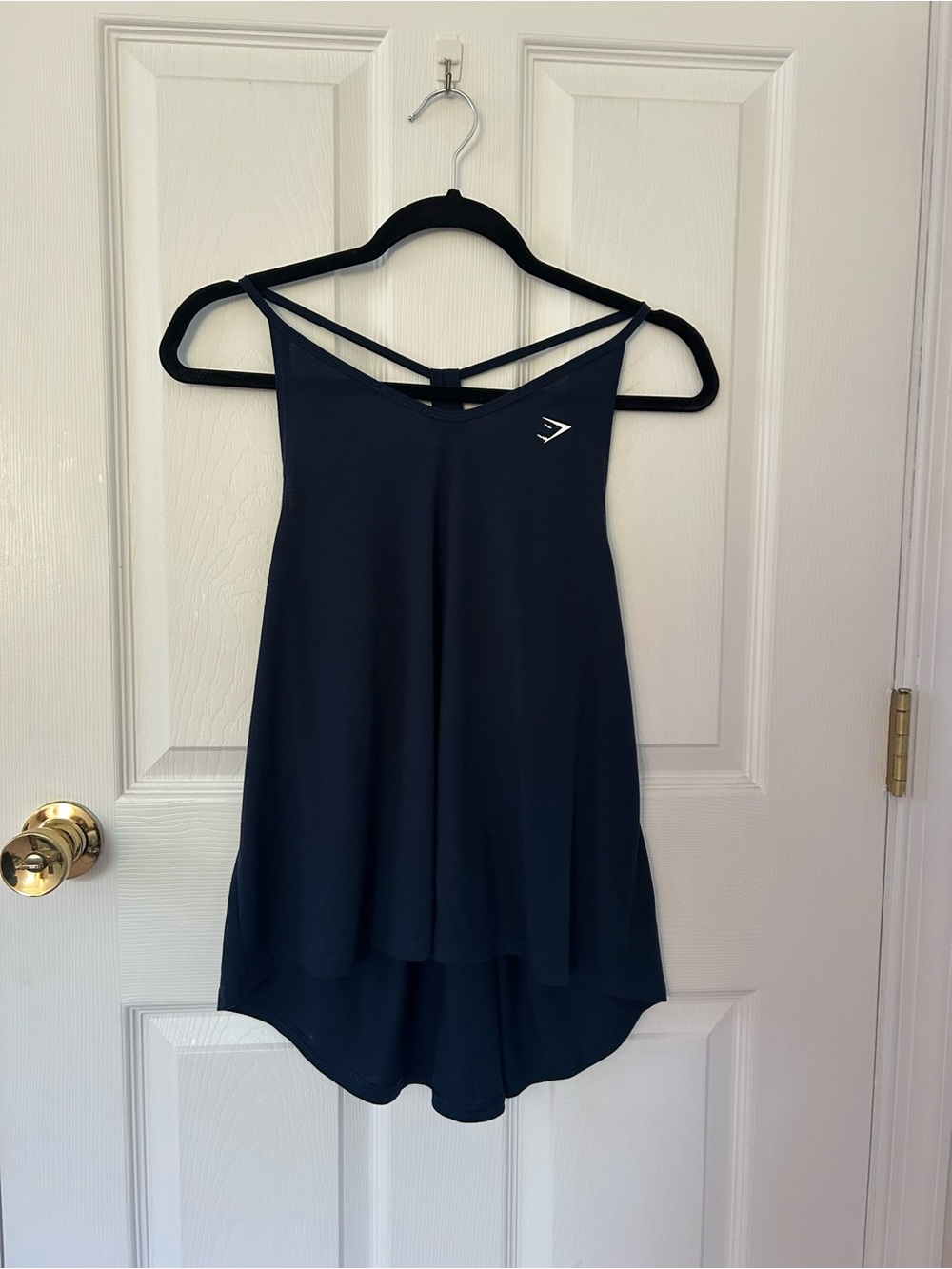 Gymshark Super Soft Navy Open Back Tank Size Small